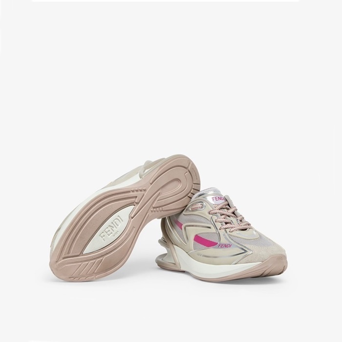 ェンディユニセックスベージュスニーカーe554