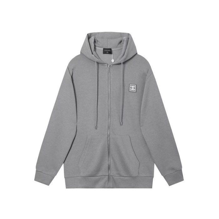 シャネルメンズカジュアルグレーフーディh575