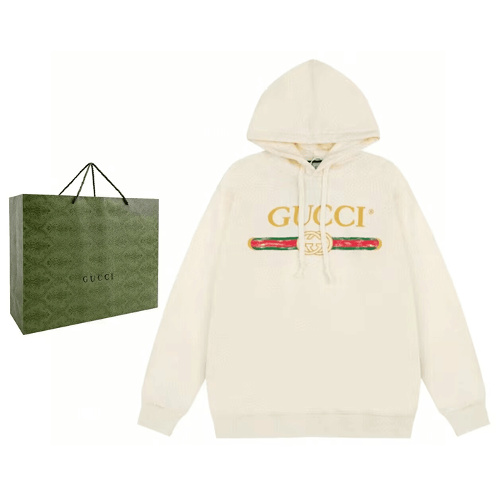 グッチメンズホワイトフーディu1141