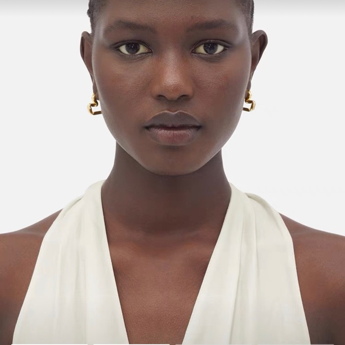 ボッテガヴェネタレディースイエローゴールドピアスc707