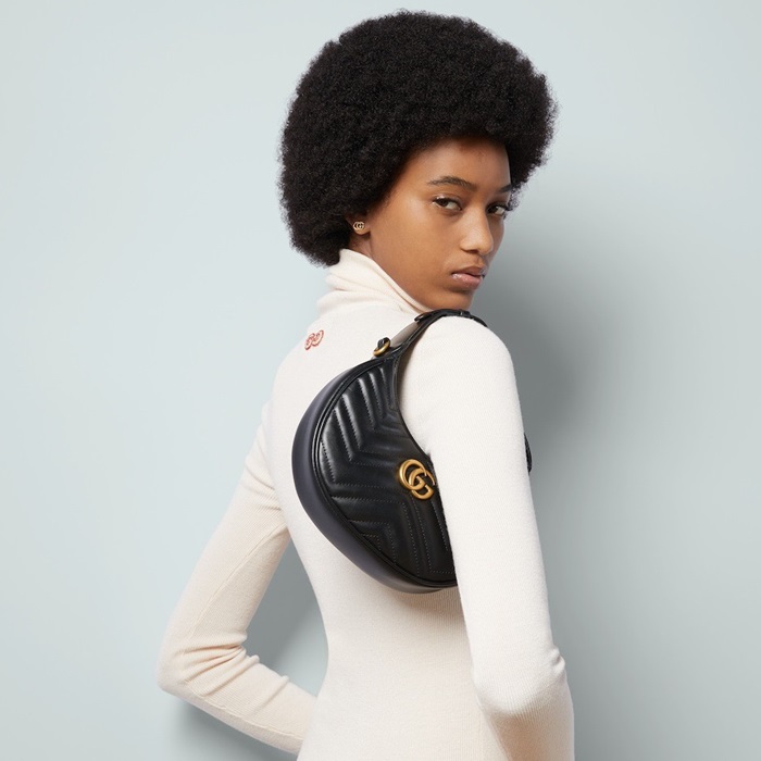 グッチレディースブラックマーモントホーボーu1156