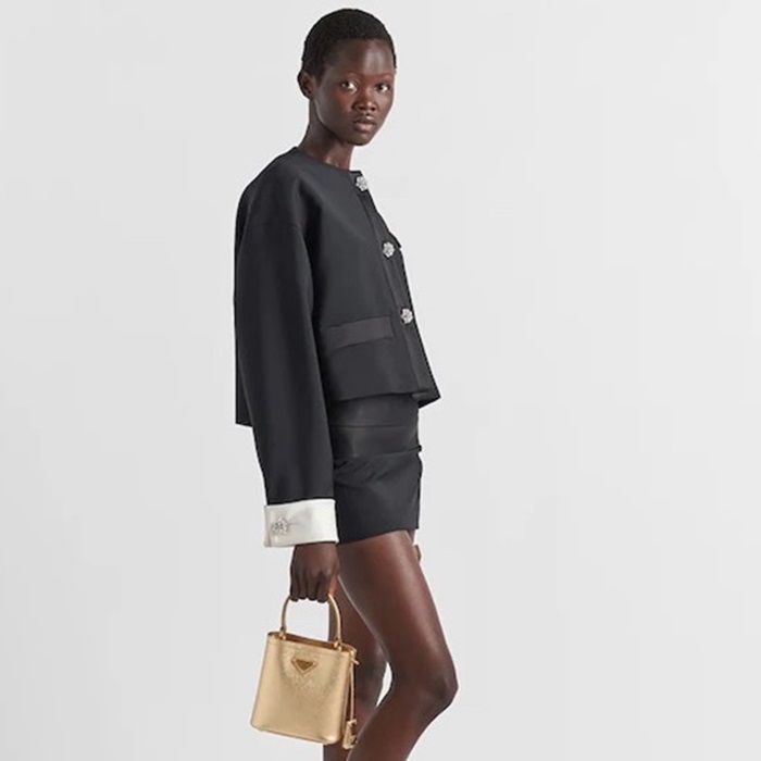 プラダレディースゴールドトートバッグr876