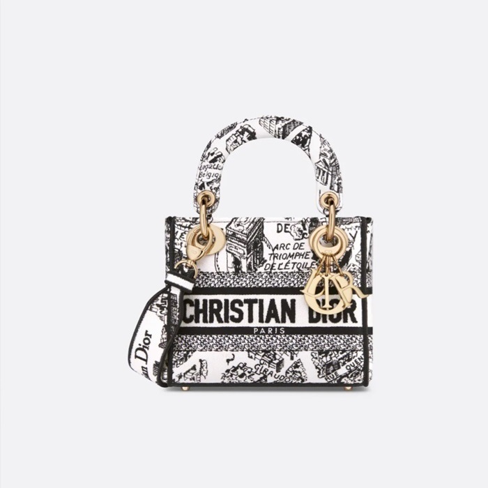 ディオールレディースブラックレディバッグi894