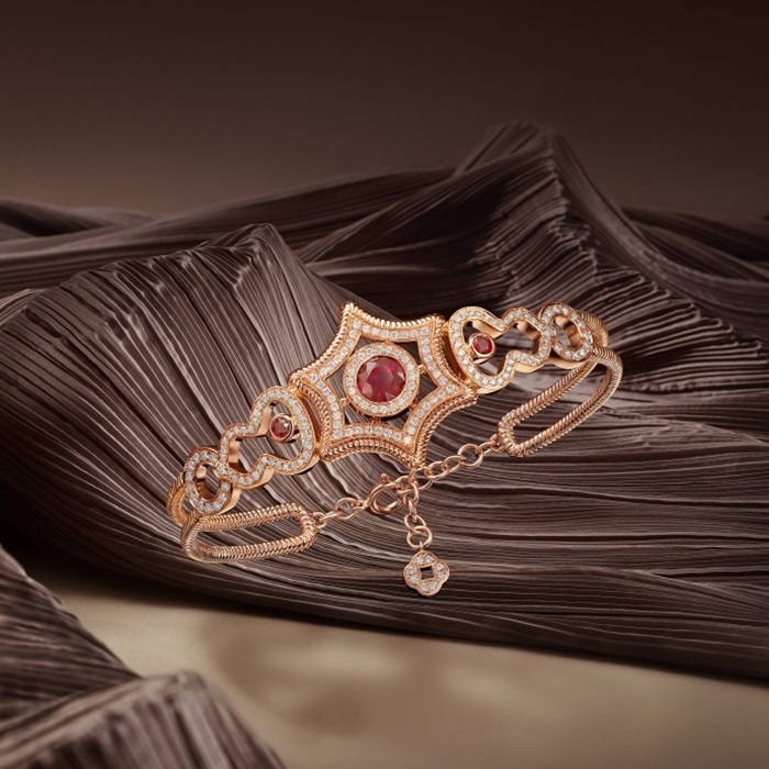 キューリンレディースローズゴールドブレスレット-c731