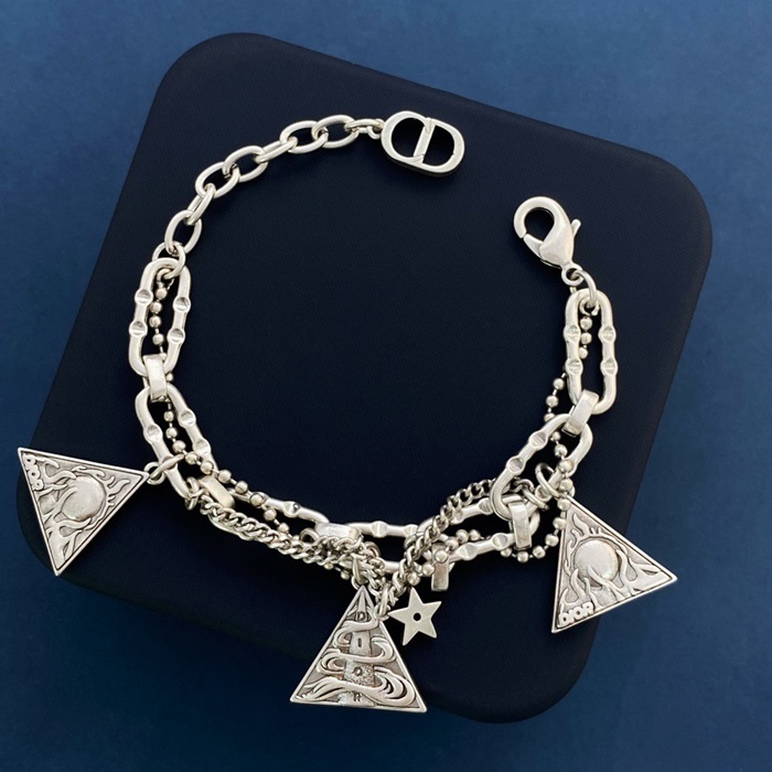 ディオールレディースホワイトゴールドブレスレットc744