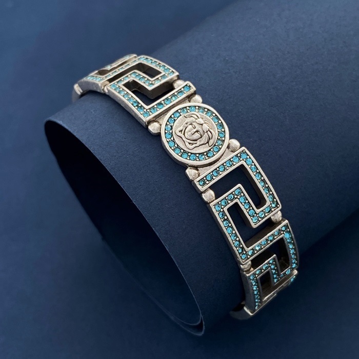 ヴェルサーチェレディースホワイトゴールドブレスレットc747