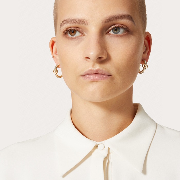 ヴァレンティノレディースゴールドピアスc749