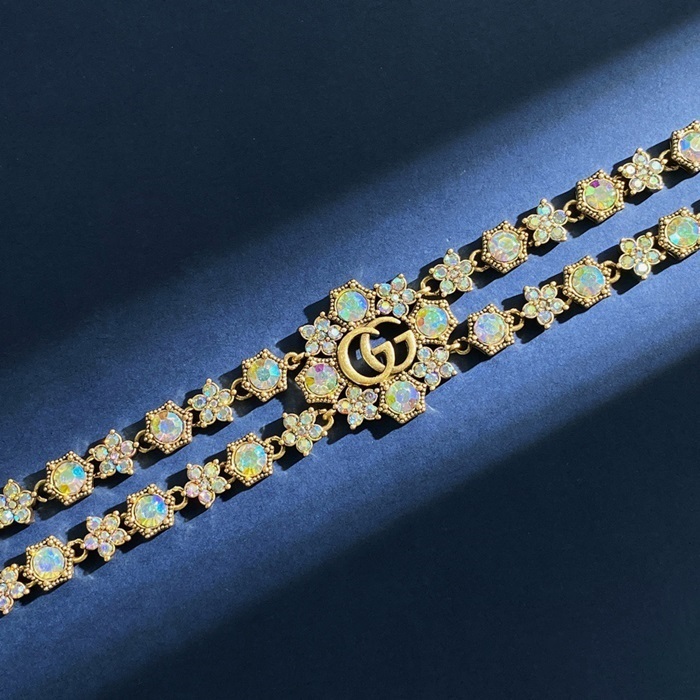 グッチレディースイエローゴールドネックレス-c754