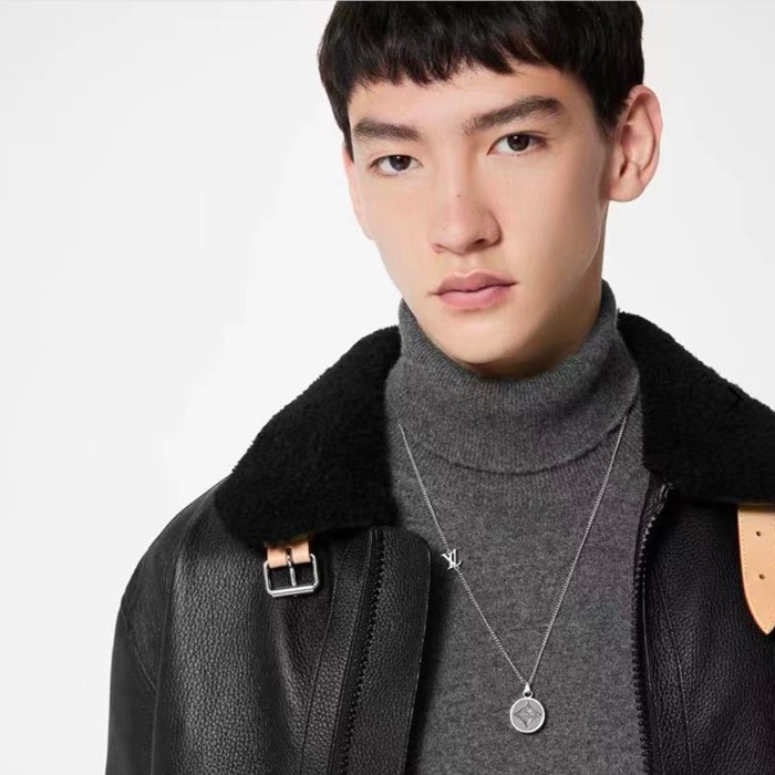 ルイヴィトンユニセックスゴールドネックレスc812