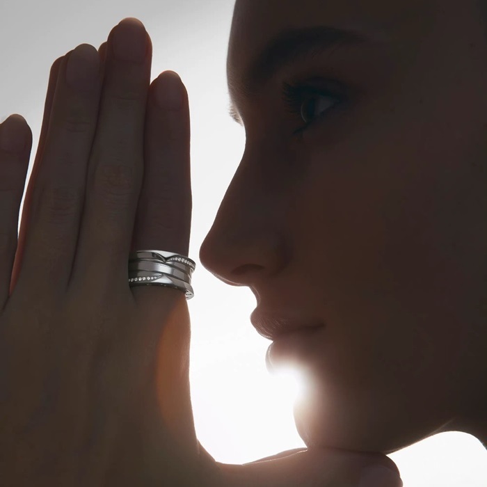 ブルガリレディースローズゴールドリングc871