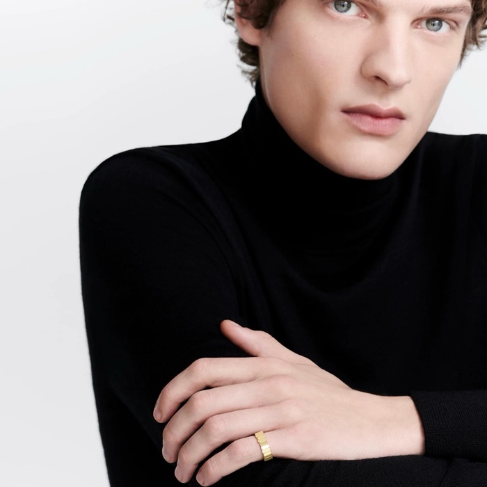 ディオールユニセックスゴールドリングc888