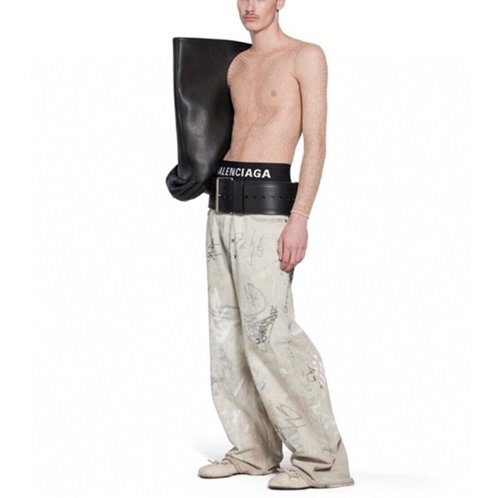 バレンシアガメンズグレージーンズa28