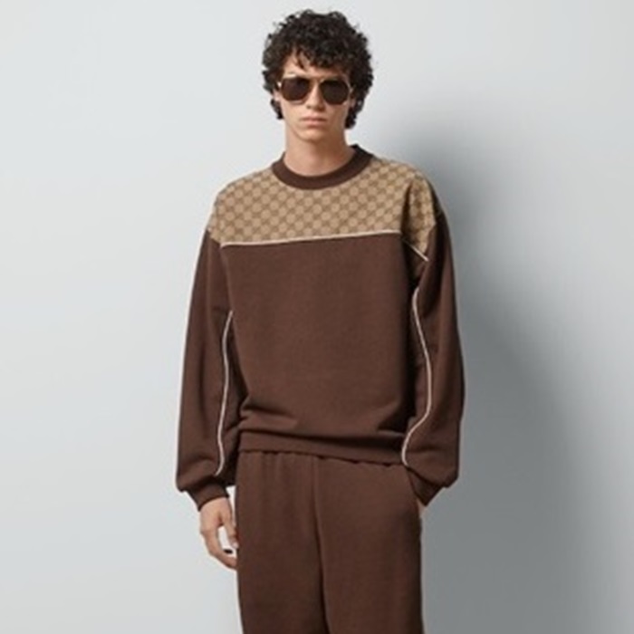 グッチメンズブラウンスウェットシャツa40