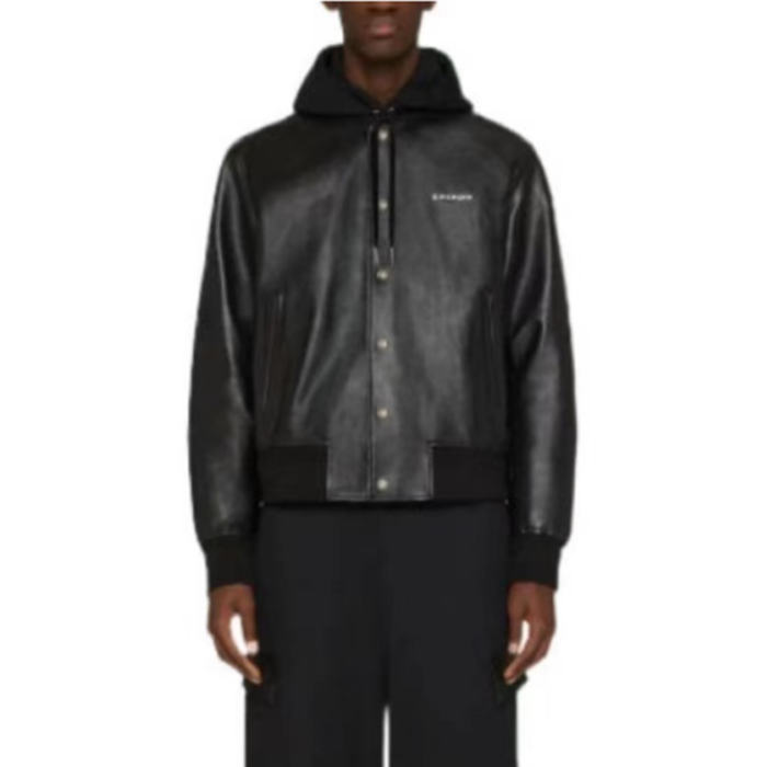 ジバンシィメンズブラックレザージャケットi356
