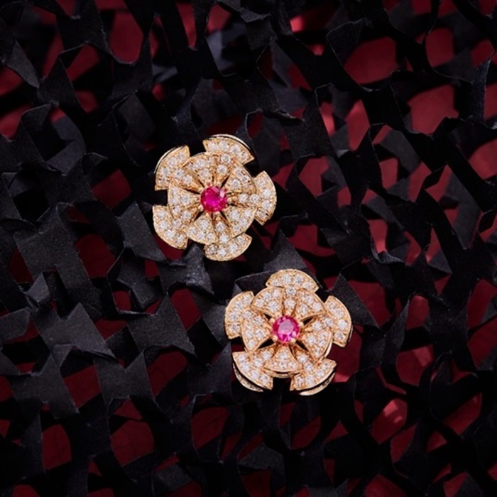 ブルガリレディースローズゴールドピアスc993