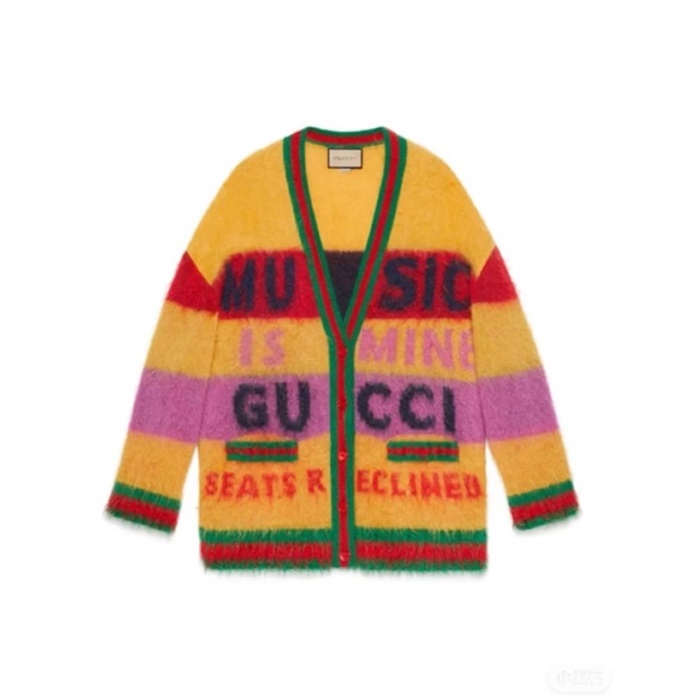 グッチメンズイエローネックカーディガンu1168