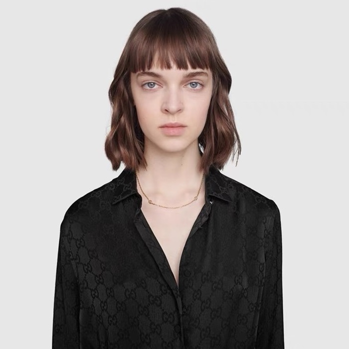 グッチレディースイエローゴールドネックレス-c1018