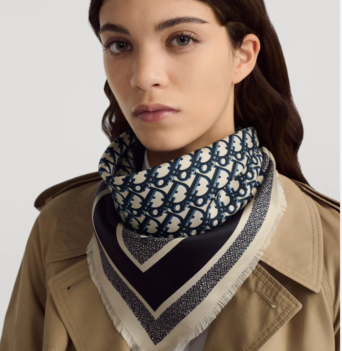 クリスチャンディオールツインオブリーク70スクエアニットd28