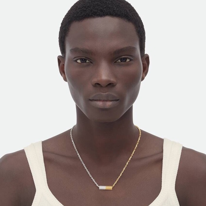 ボッテガヴェネタユニセックスゴールドネックレスc1125