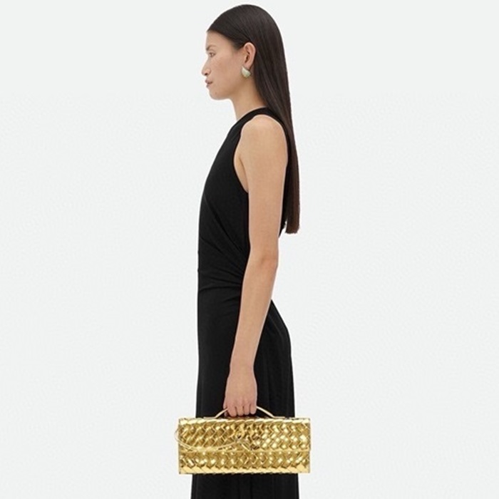 ボッテガヴェネタレディースゴールドハンドバッグa21