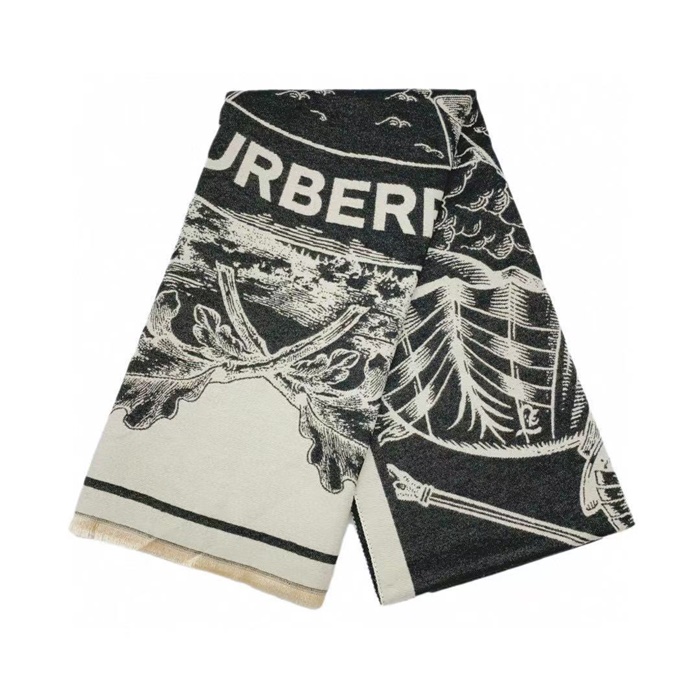 バーバリーカシミヤマフラーu162