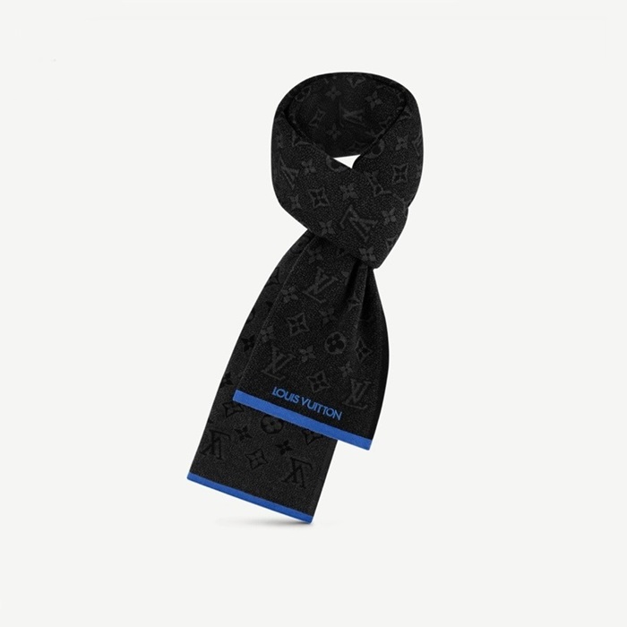 ルイヴィトンメンズブラックマフラーc1141