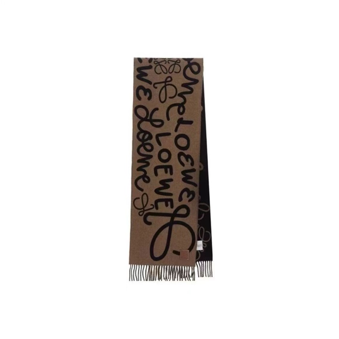 ロエベレディースキャメルマフラーc1147