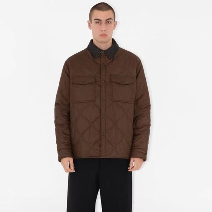 バーバリーメンズブラウン両面ダウンジャケットl65