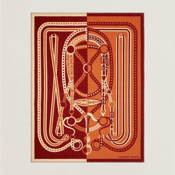 エルメス冬のファッションレッド毛布c1151