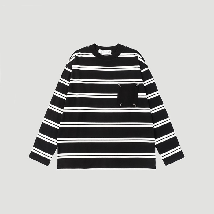 メゾンマルジェラメンズブラックスウェットシャツl114