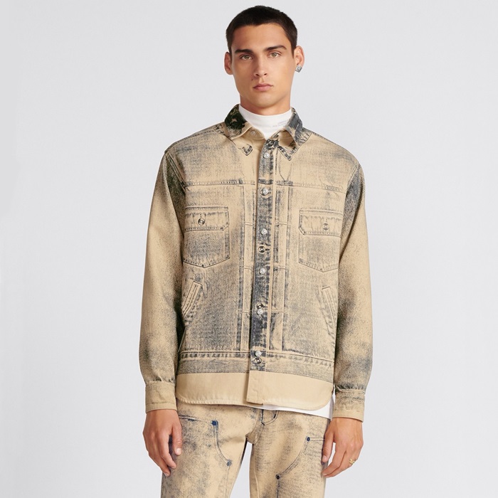 ディオールメンズブルーシャツl122