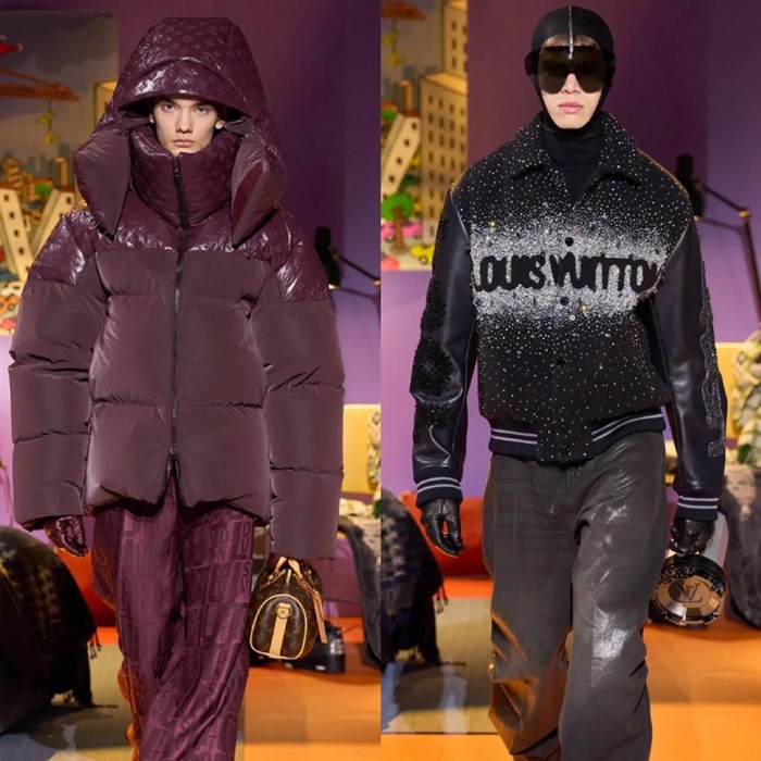 ルイヴィトンメンズバーガンディパディングl126