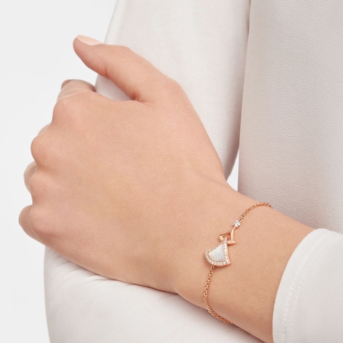 ブルガリレディースイエローゴールドブレスレットc1198