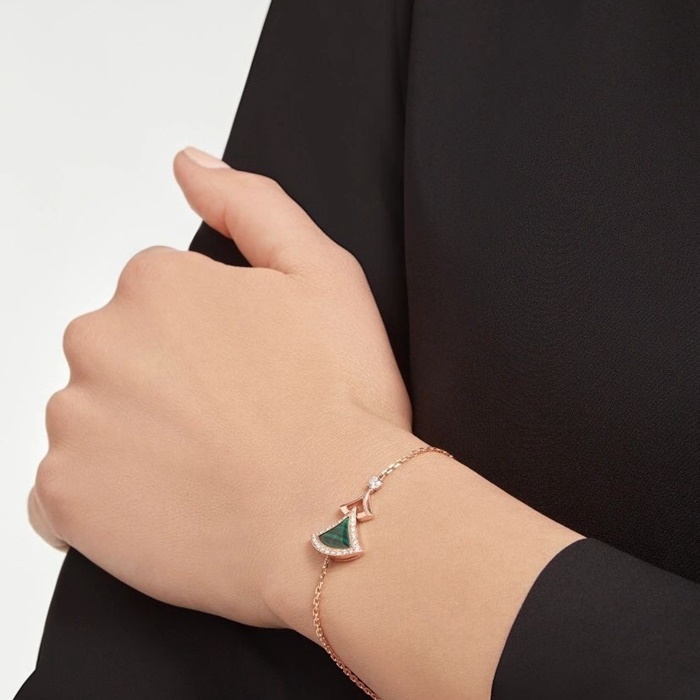 ブルガリレディースイエローゴールドブレスレットc1199