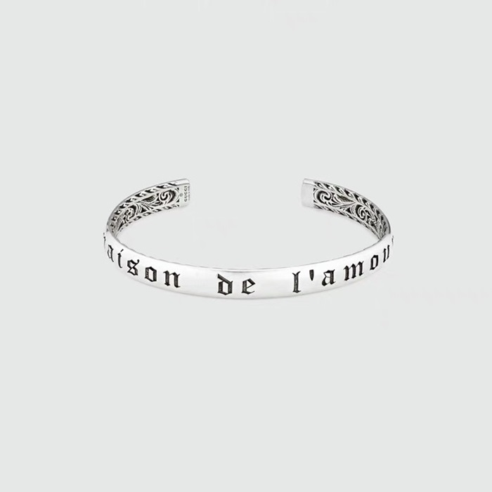 グッチレディースホワイトゴールドブレスレットc1203