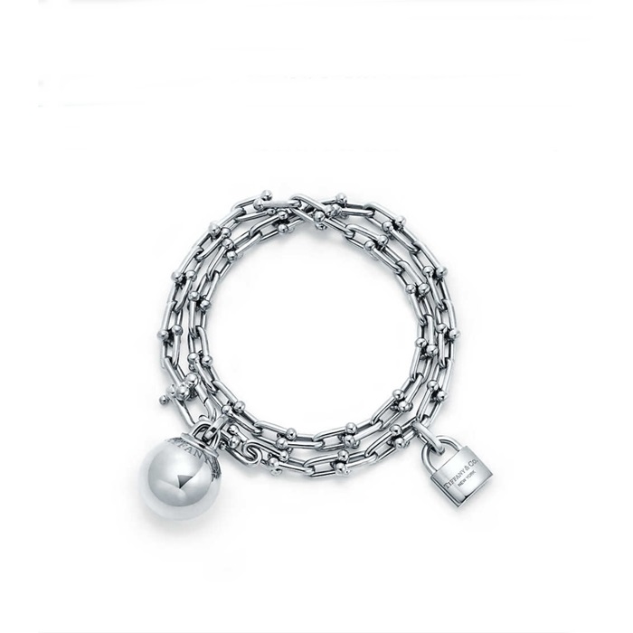 ティファニーレディースゴールドブレスレットc1225