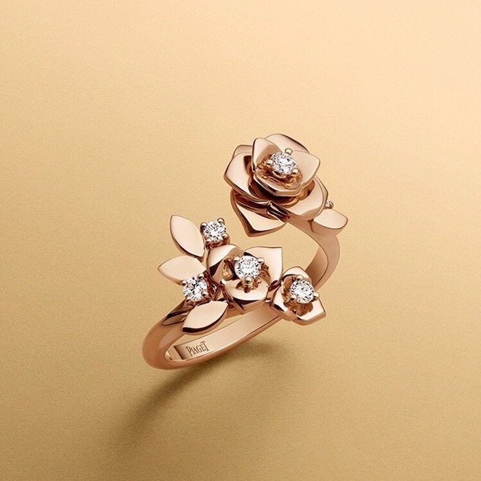 ピアジェレディースローズゴールドリング-c1227