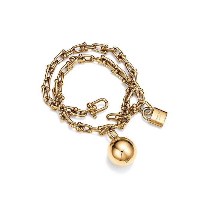 ティファニーレディースゴールドブレスレットc1255