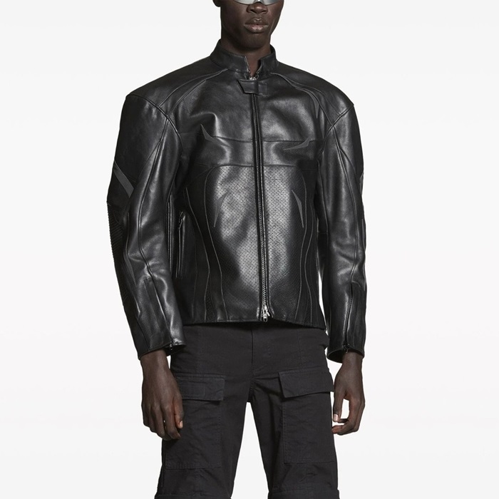 バレンシアガメンズブラックレザージャケットa138