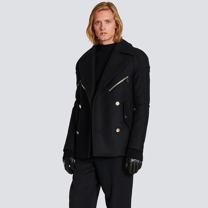 バルマンメンズブラックジャケットl154