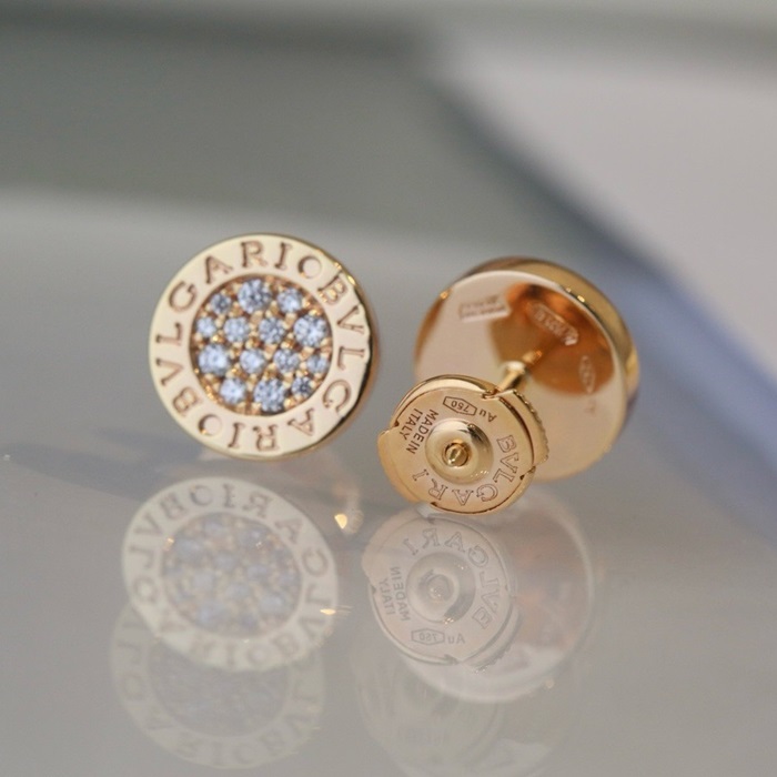 ブルガリレディースローズゴールドピアスc1286