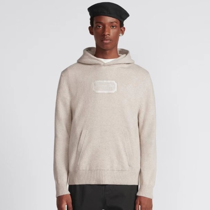 ディオールメンズカシミヤグレーフーディi897