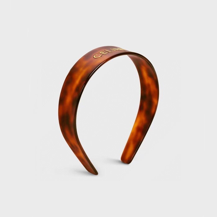 セリーヌレディースブラウンヘッドバンドc1290