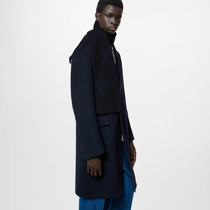 ルイヴィトンメンズネイビーコートv2095