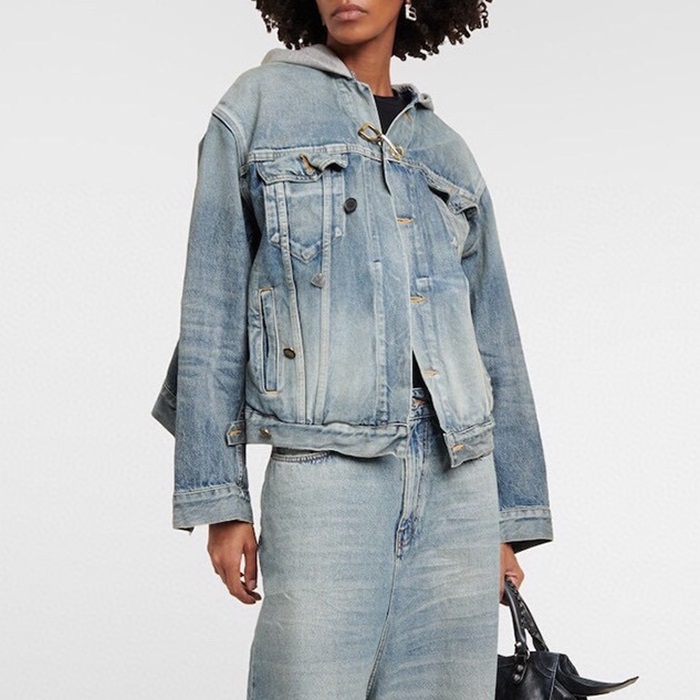 バレンシアガレディースブルージャケットc07