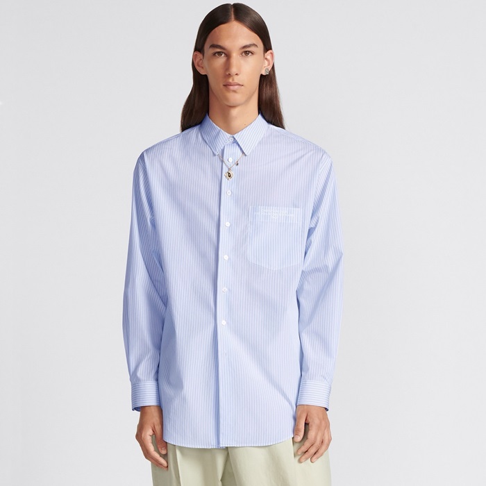 ディオールメンズカジュアルブルーシャツc16