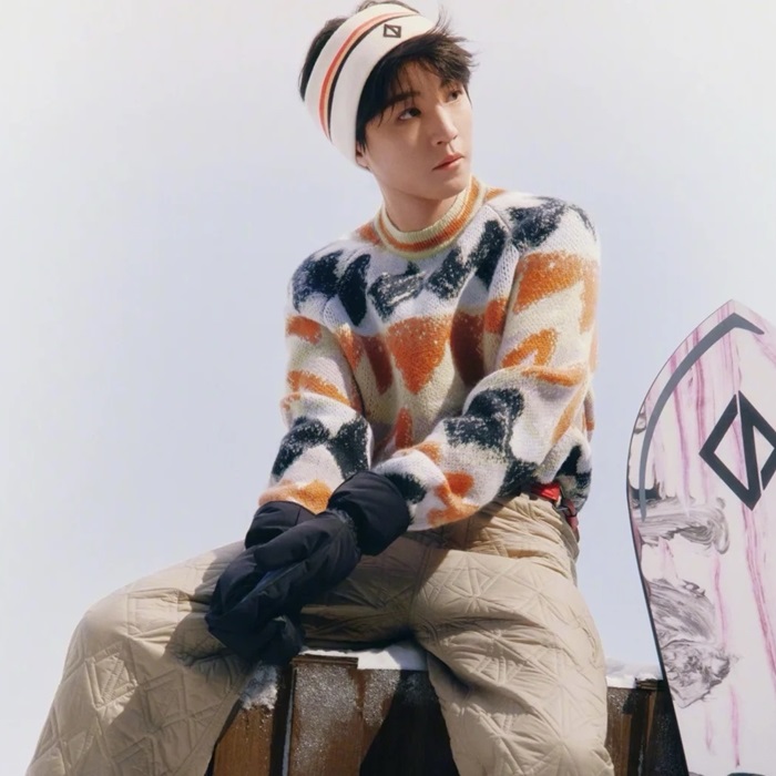 ディオールメンズブラウンクルーネックニットc38