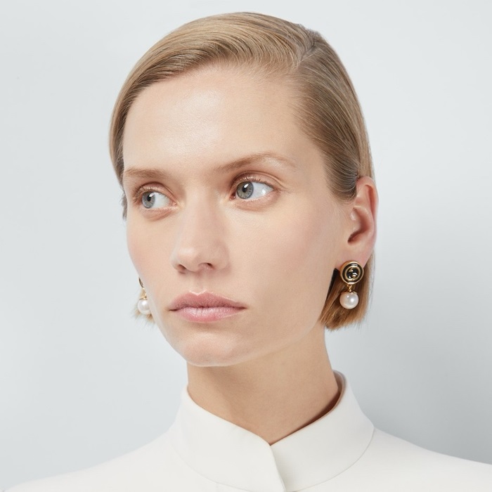 グッチレディースゴールドピアスc1350