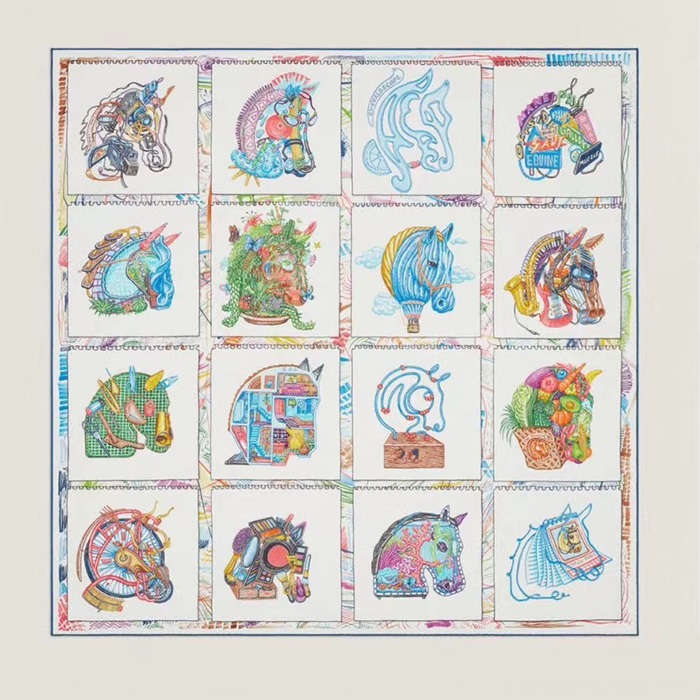 エルメスレディースブルーニットc1352