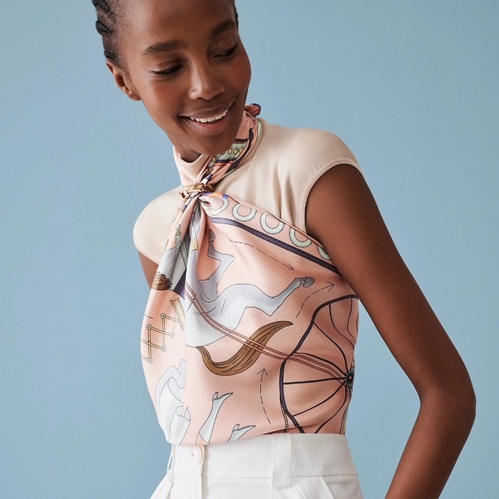 エルメスレディースピンクニットc1359